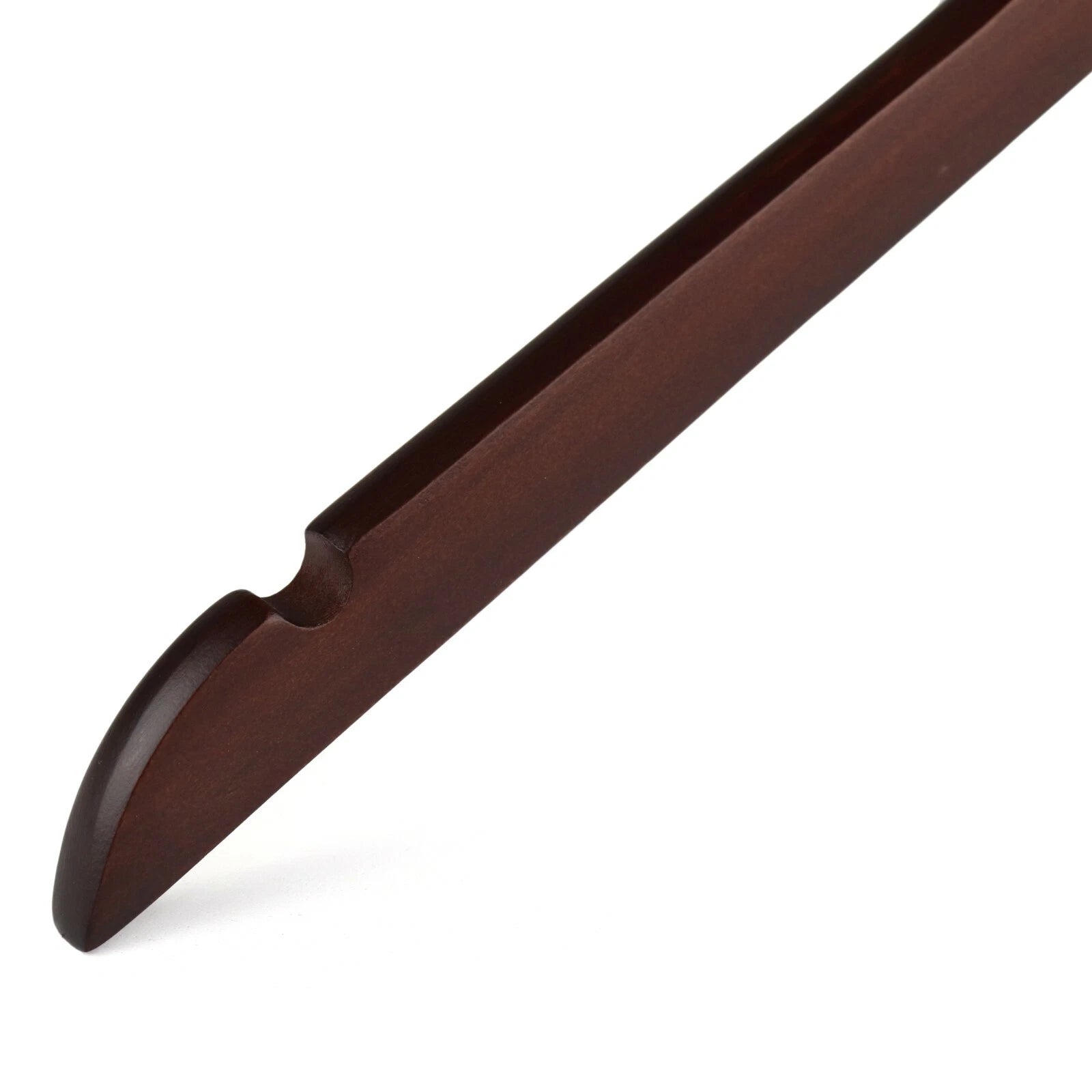 Set  of 10 Wood Shirt Hanger -Antique Mahogany/Chrome