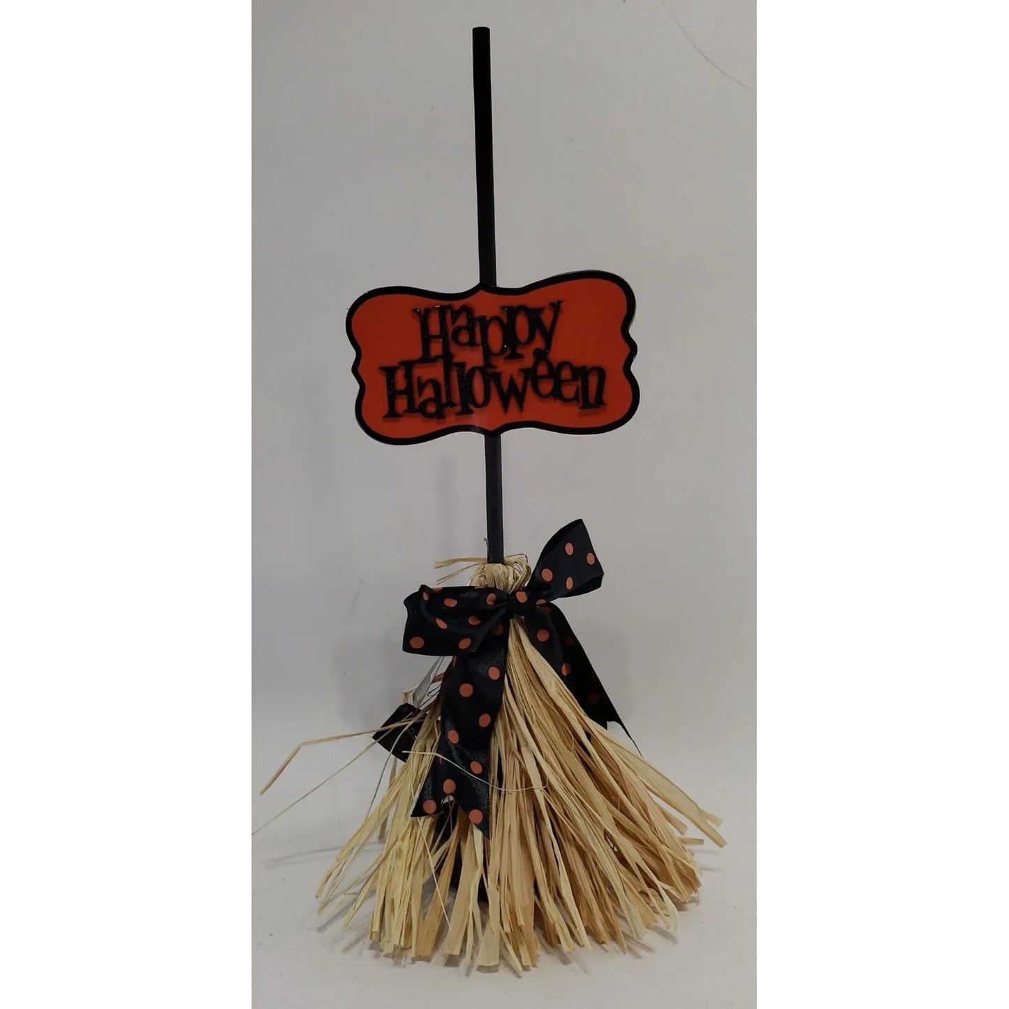 Halloween Tabletop Witch Broom 16"