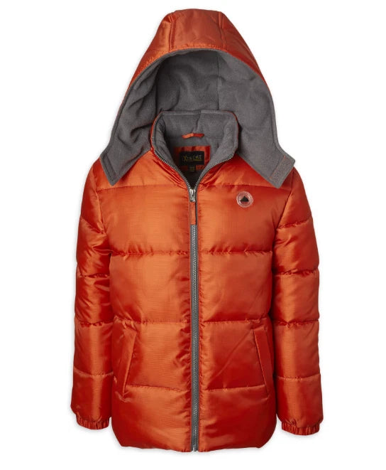Solid Mini Ripstop Puffer Charcoal Orange