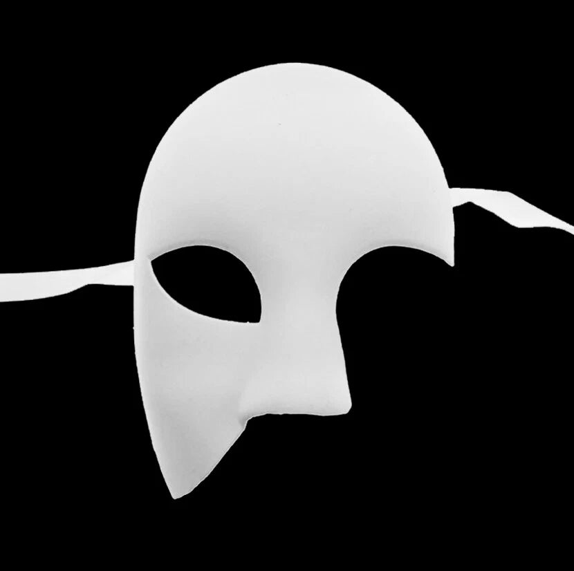 White Phantom Half Face Mask