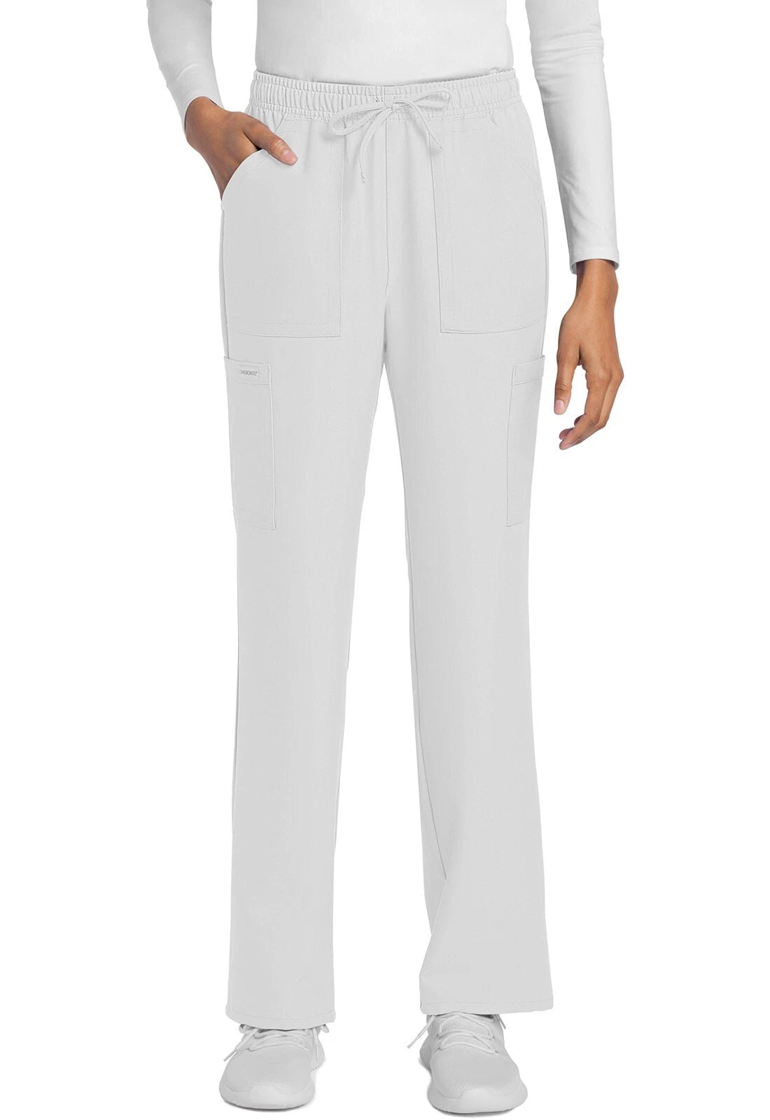 Pantalón cargo blanco tiro medio
