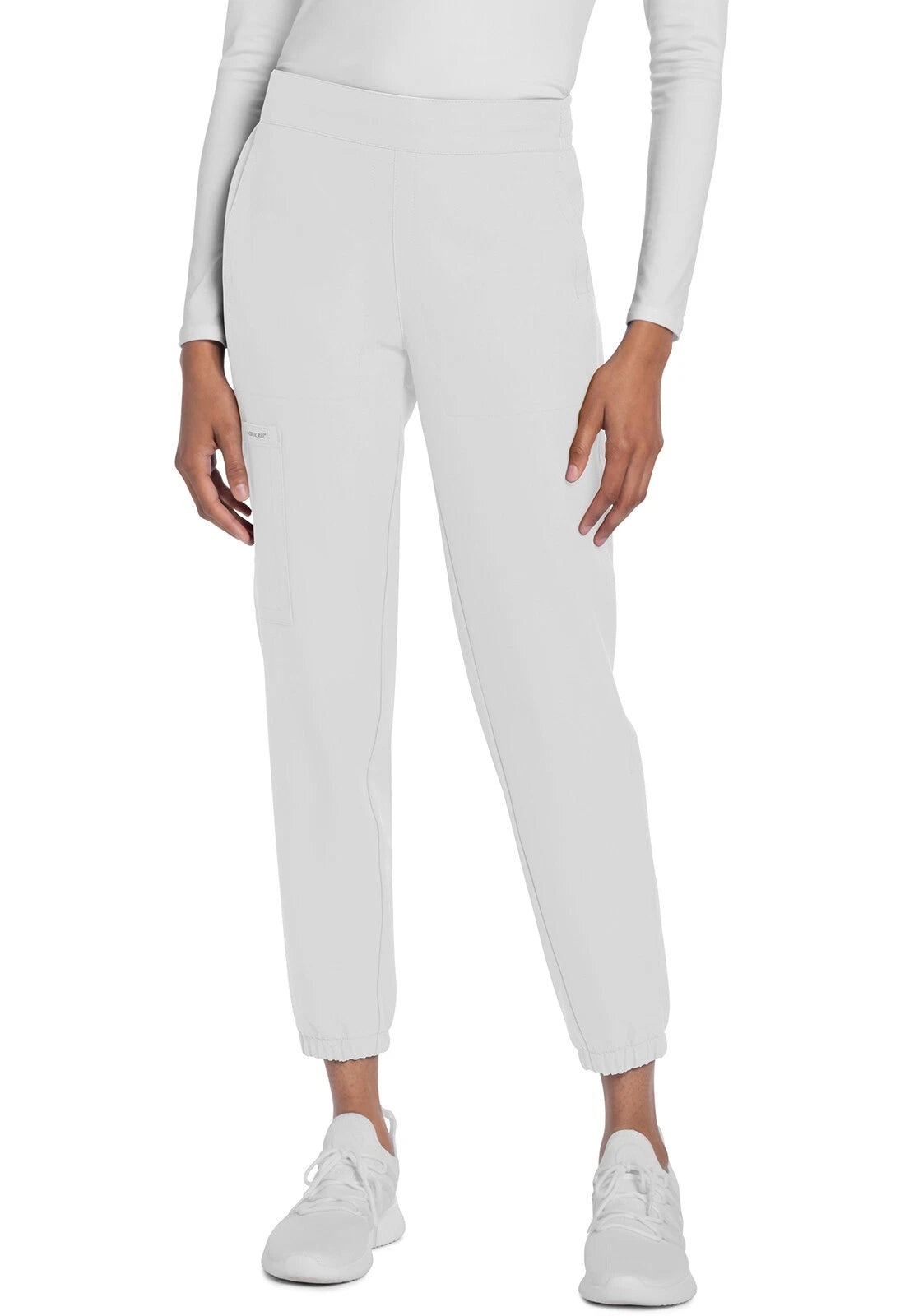 Pantalón de chándal alto de tiro medio, blanco