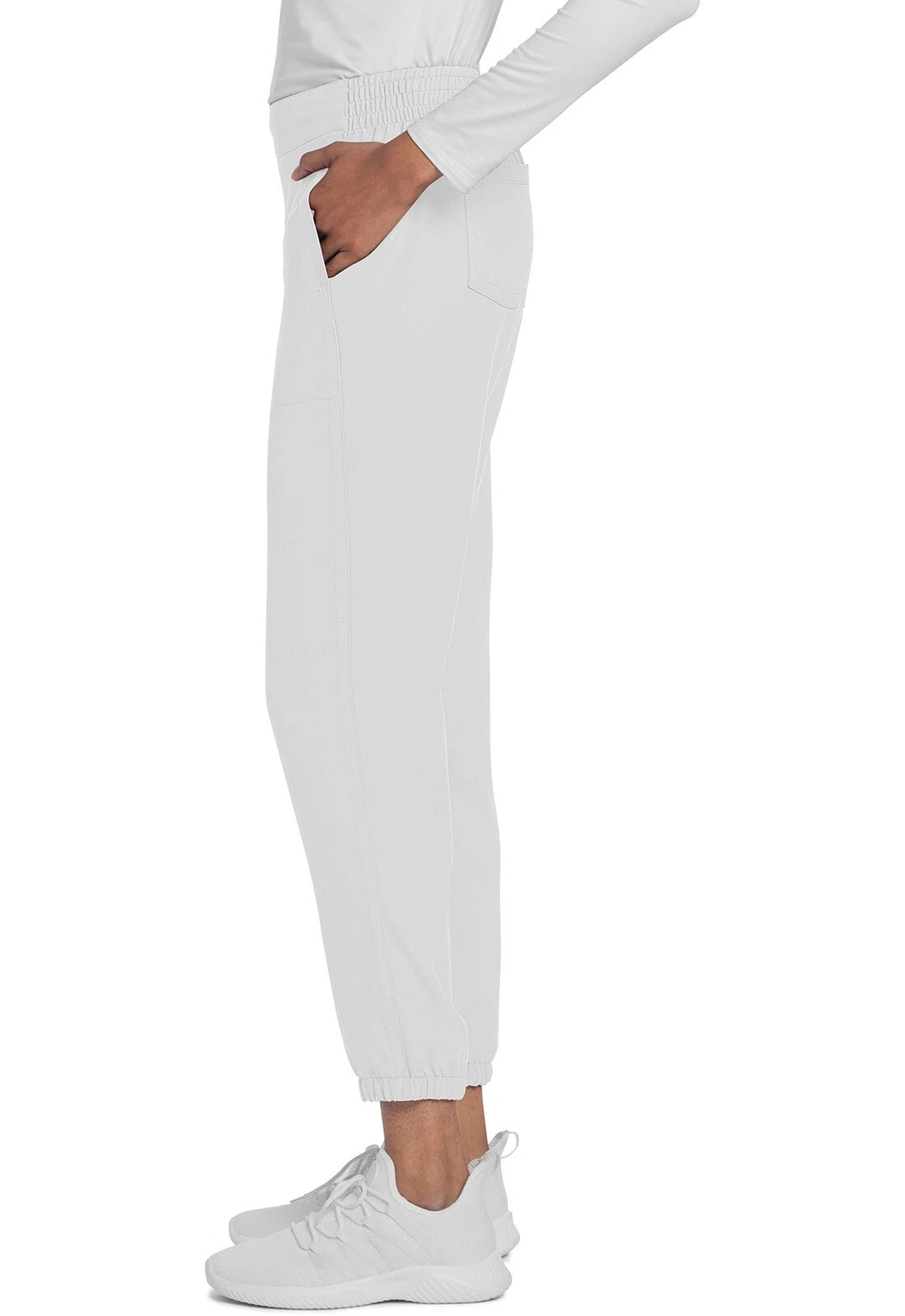 Pantalón de chándal alto de tiro medio, blanco