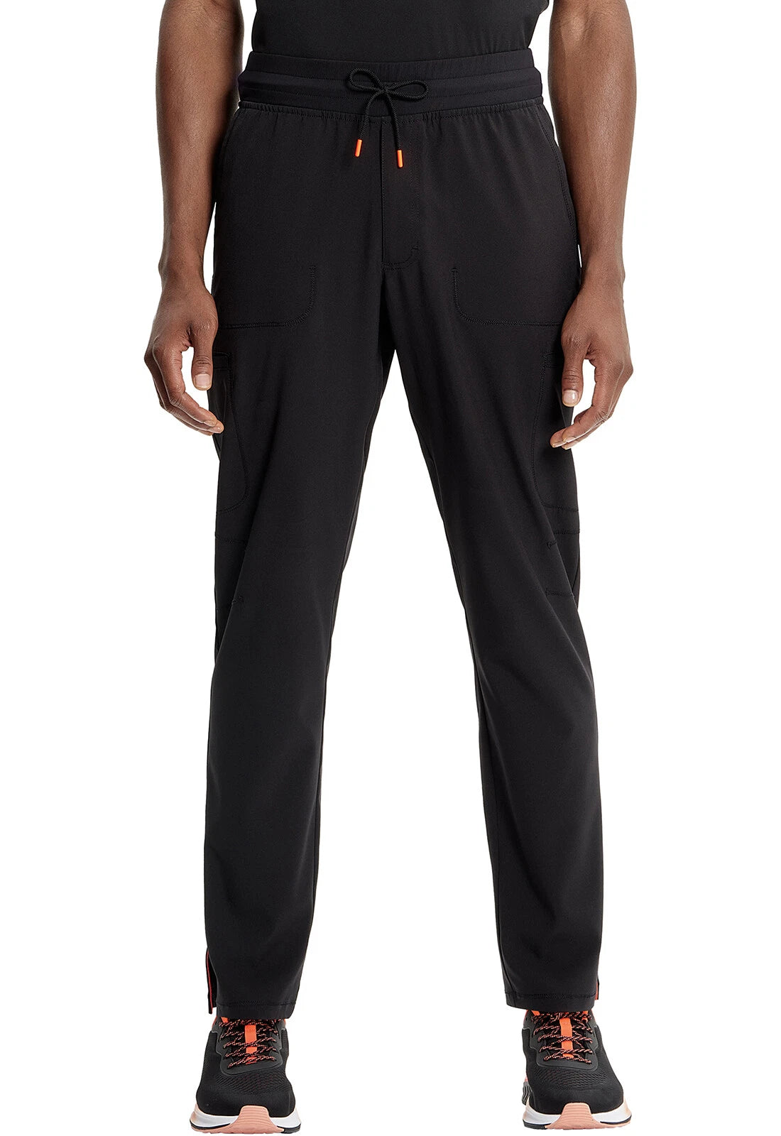 Pantalón de pierna recta para hombre, negro