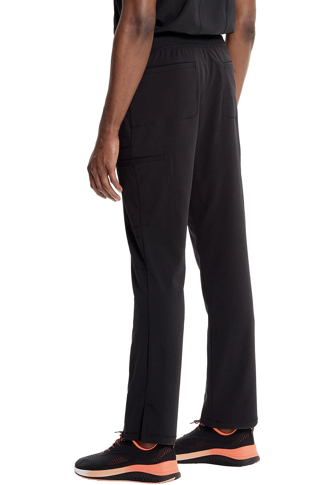 Pantalón de pierna recta para hombre, negro