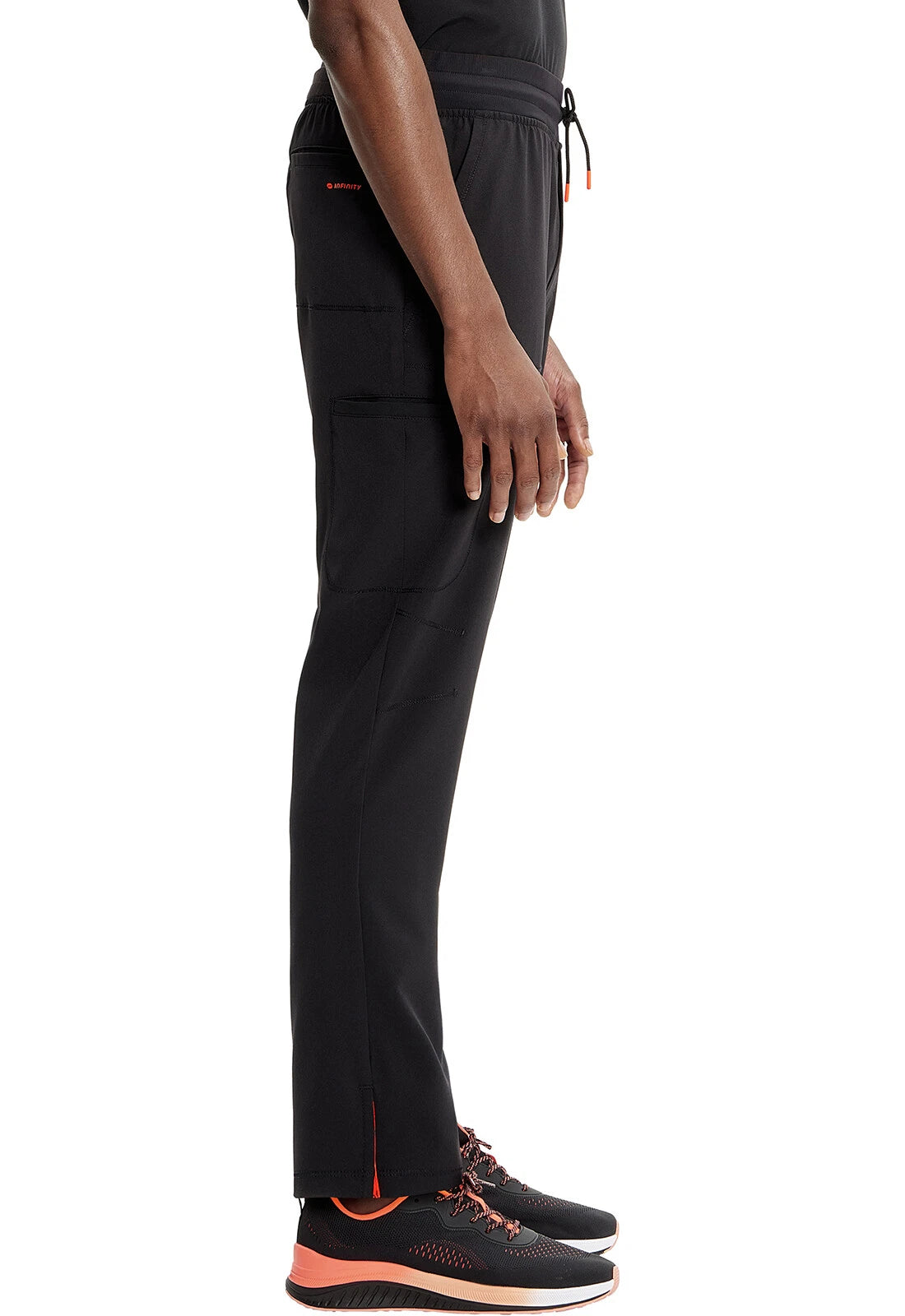 Pantalón de pierna recta para hombre, negro