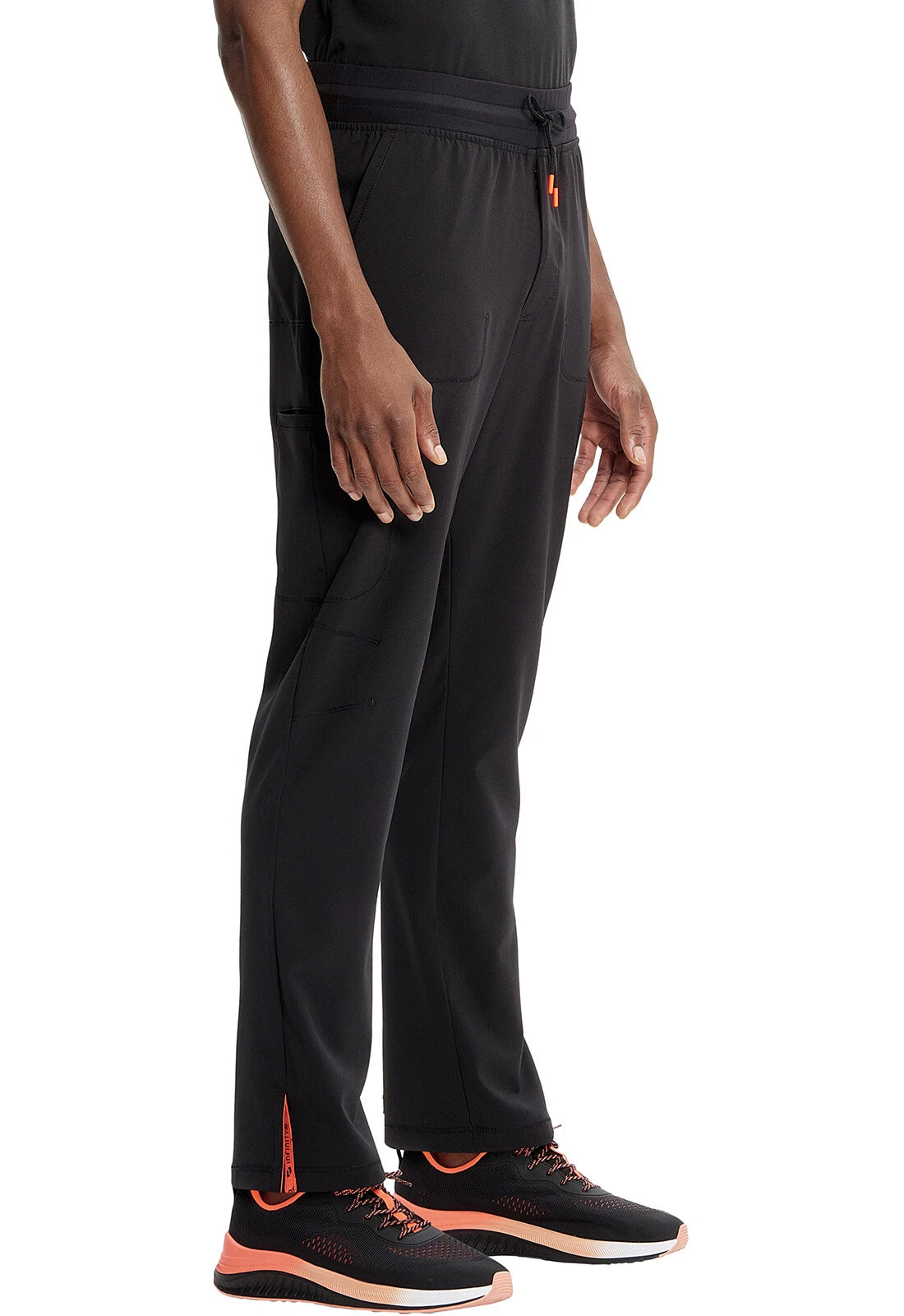 Pantalón de pierna recta para hombre, negro