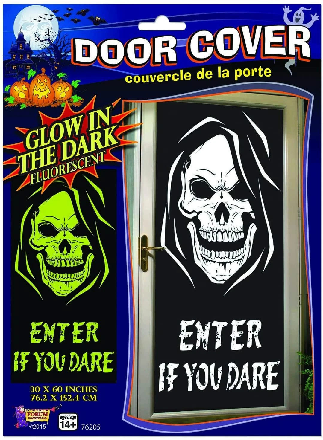 30in (W) x 60in Glow in the Dark Door Cover