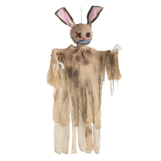 5 FT Light-Up Rabbit with Sound Hanging Halloween Decoration