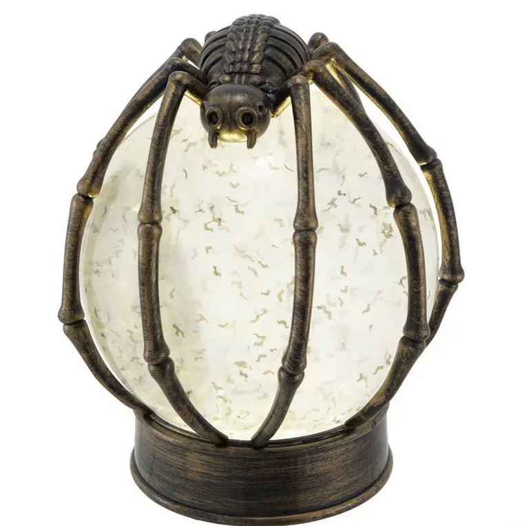 7" Light-Up LED Spider Moving Water Ball Halloween Decoration