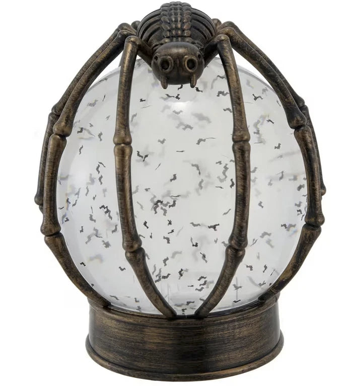 7" Light-Up LED Spider Moving Water Ball Halloween Decoration