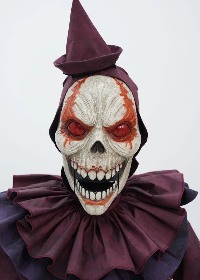 5 FT Skeleton Clown Mechanical Jack-in-the-Box Halloween Decoration