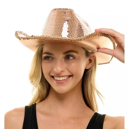 Rose Gold Mirror Hat