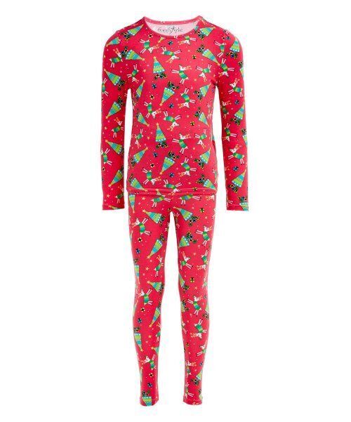 Girls 2-Piece Pajama Sleep  Christmas Tree-Reindeer