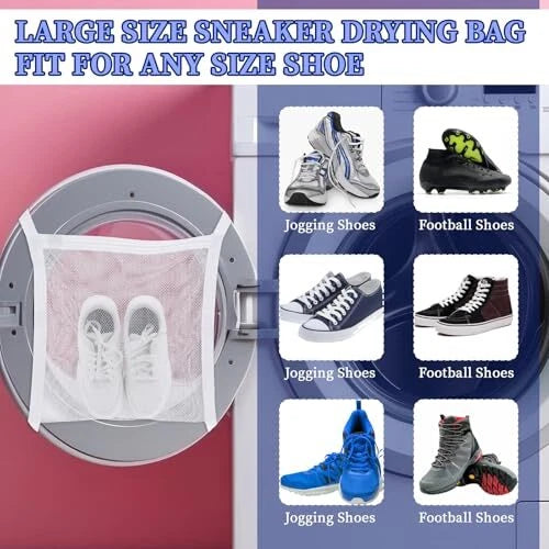 Wash and Dry Shoe Bag - White
