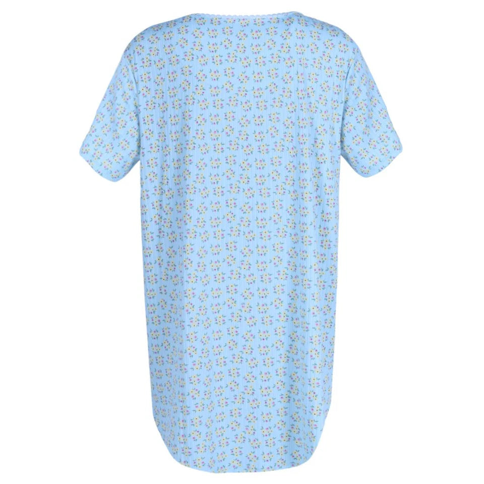 Siesta Ribbed Pj Set Aqua