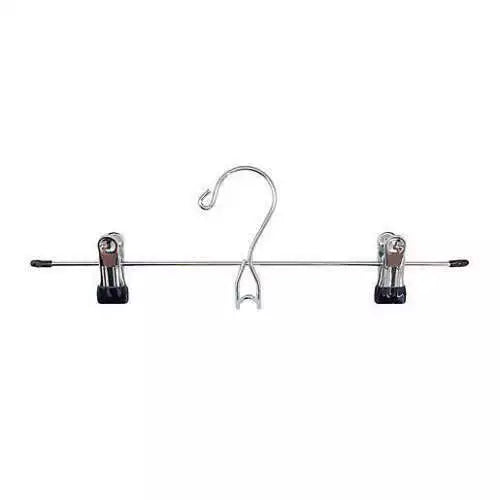 Black/Chrome Set of 6  Pant & Skirt Gel Hanger