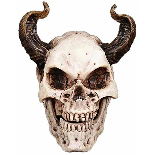 8" Vinyl Skull with Demon Horns