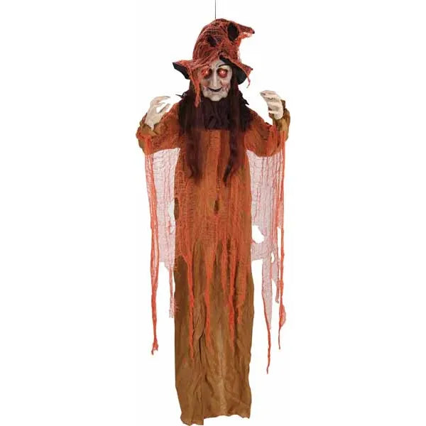 6 FT Hanging Animated Witch