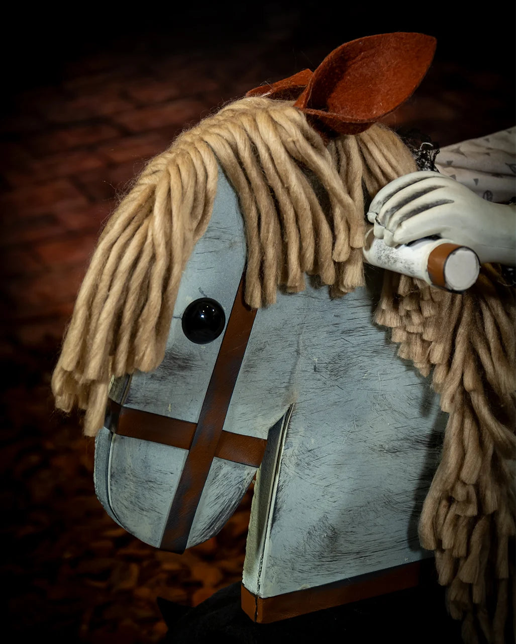 28.3" Animated Rocking Horse with Doll