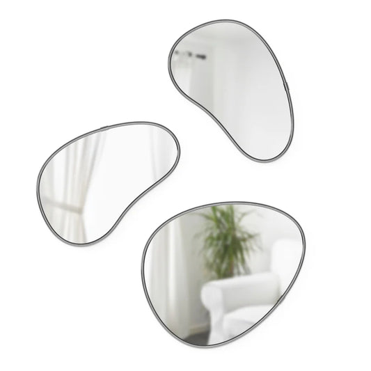 Hubba Pebble Set of 3 Metallic-Titanium