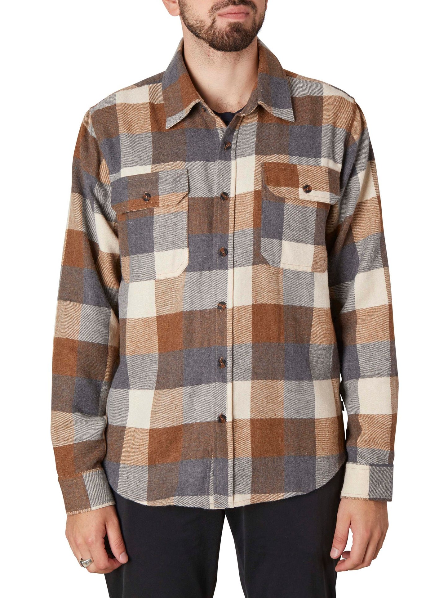 Flannel Shirt Honey / Dark Forest Buffalo
