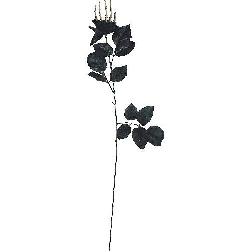 Skeleton Hand Black Rose Decoration