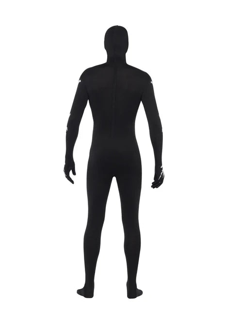 Skeleton Second Skin Costume, Black
