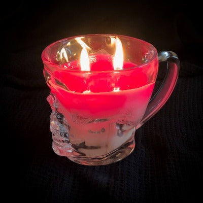 Skull Mug Lit 10.5oz Red