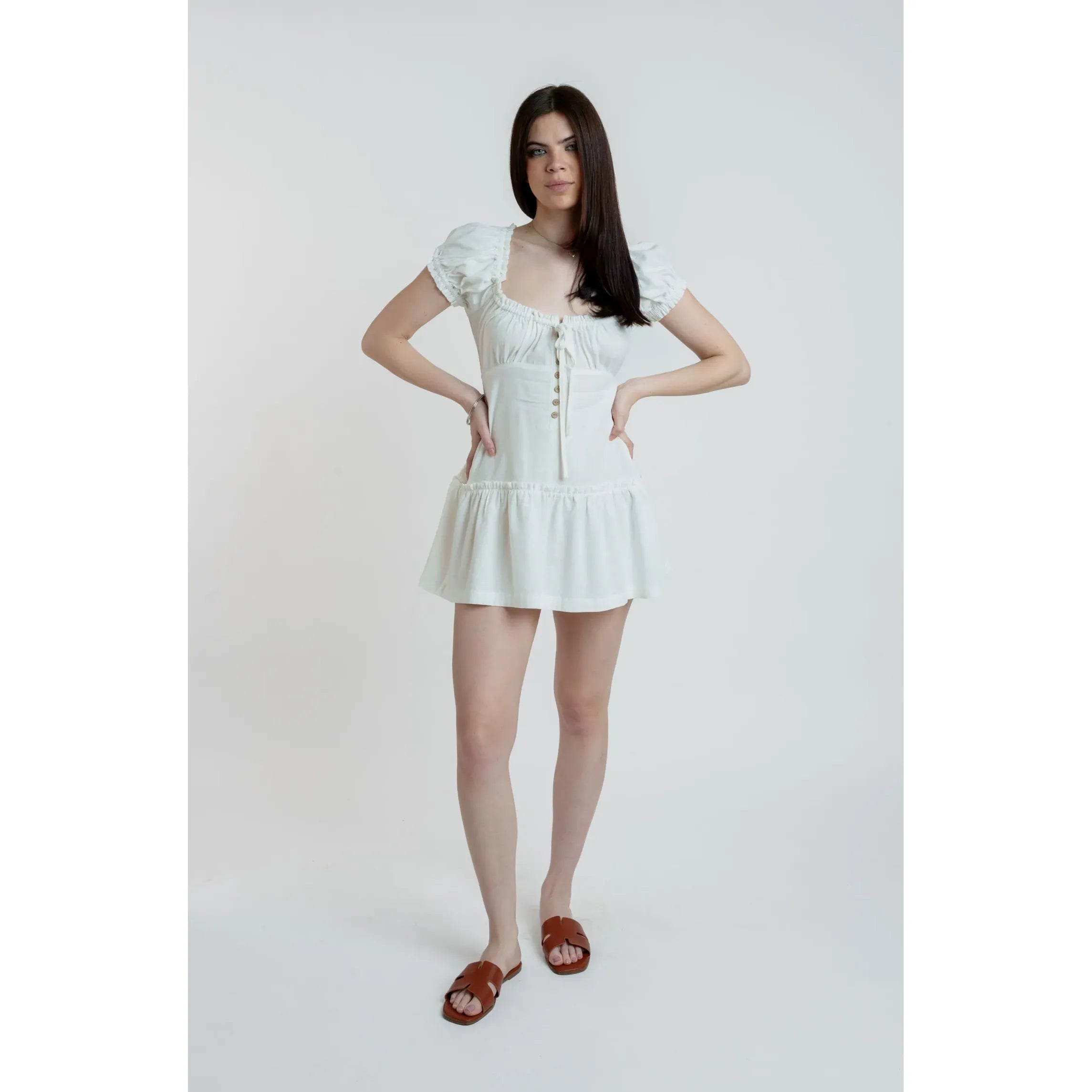 Meet Me  Mini Dress White