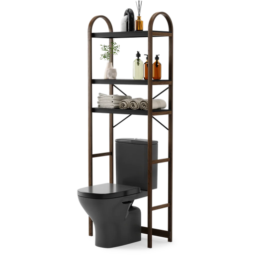 BELLWOOD OVER THE TOILET SHELF BLACK/WALNUT