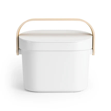 Bellwood Compost Bin White  /Natural