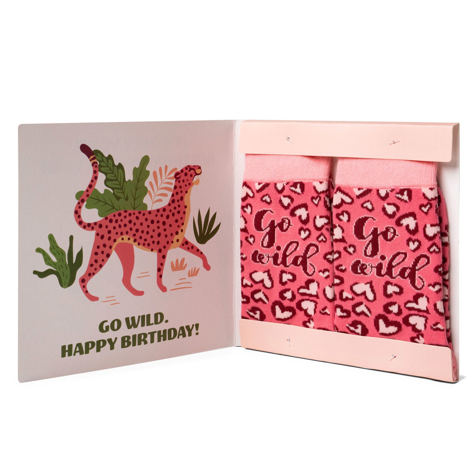 Two Left Feet Kid's IT'S YO BIRTHDAY Gift Card Sock Set - Go Wild