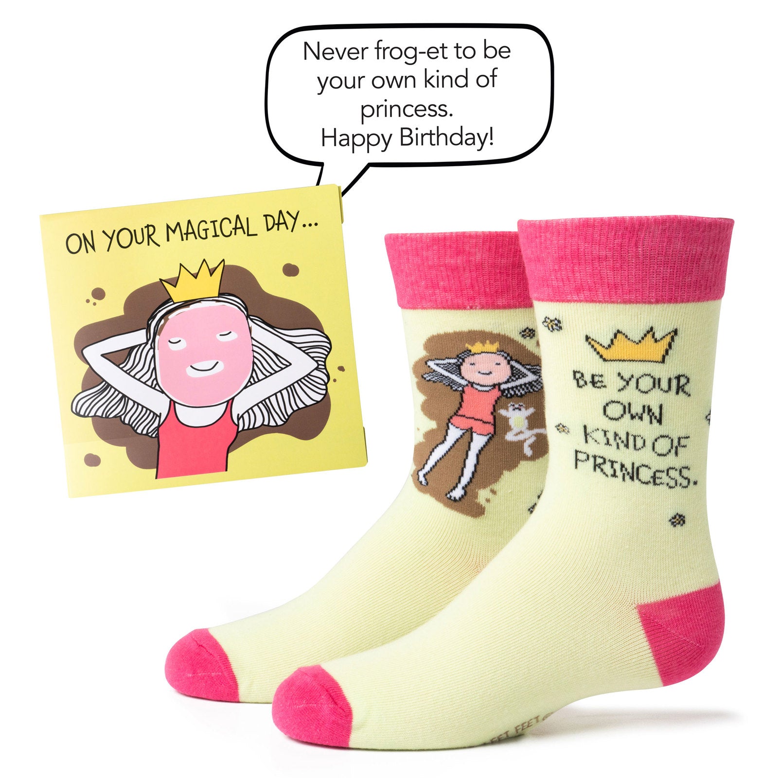 Two Left Feet Kid's IT'S YO BIRTHDAY Gift Card Sock Set -  Your Magical Day