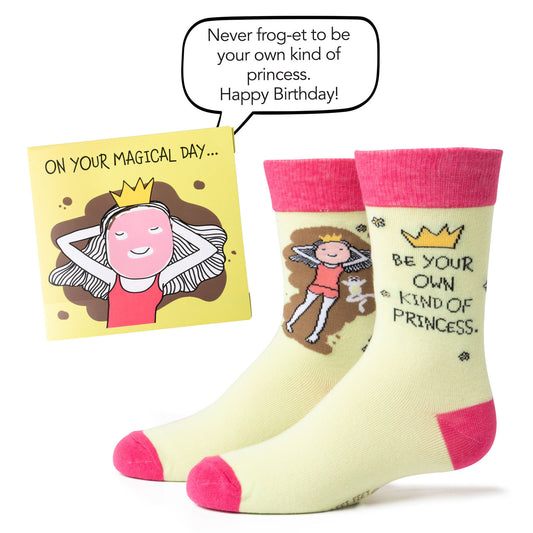 Two Left Feet Kid's IT'S YO BIRTHDAY Gift Card Sock Set -  Your Magical Day