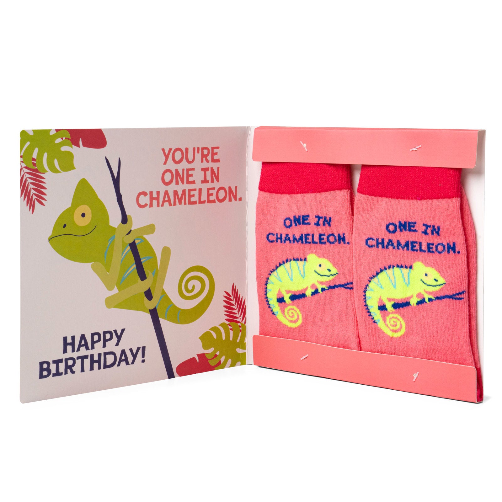 Two Left Feet Kid's IT'S YO BIRTHDAY Gift Card Sock Set -  One In Chameleon