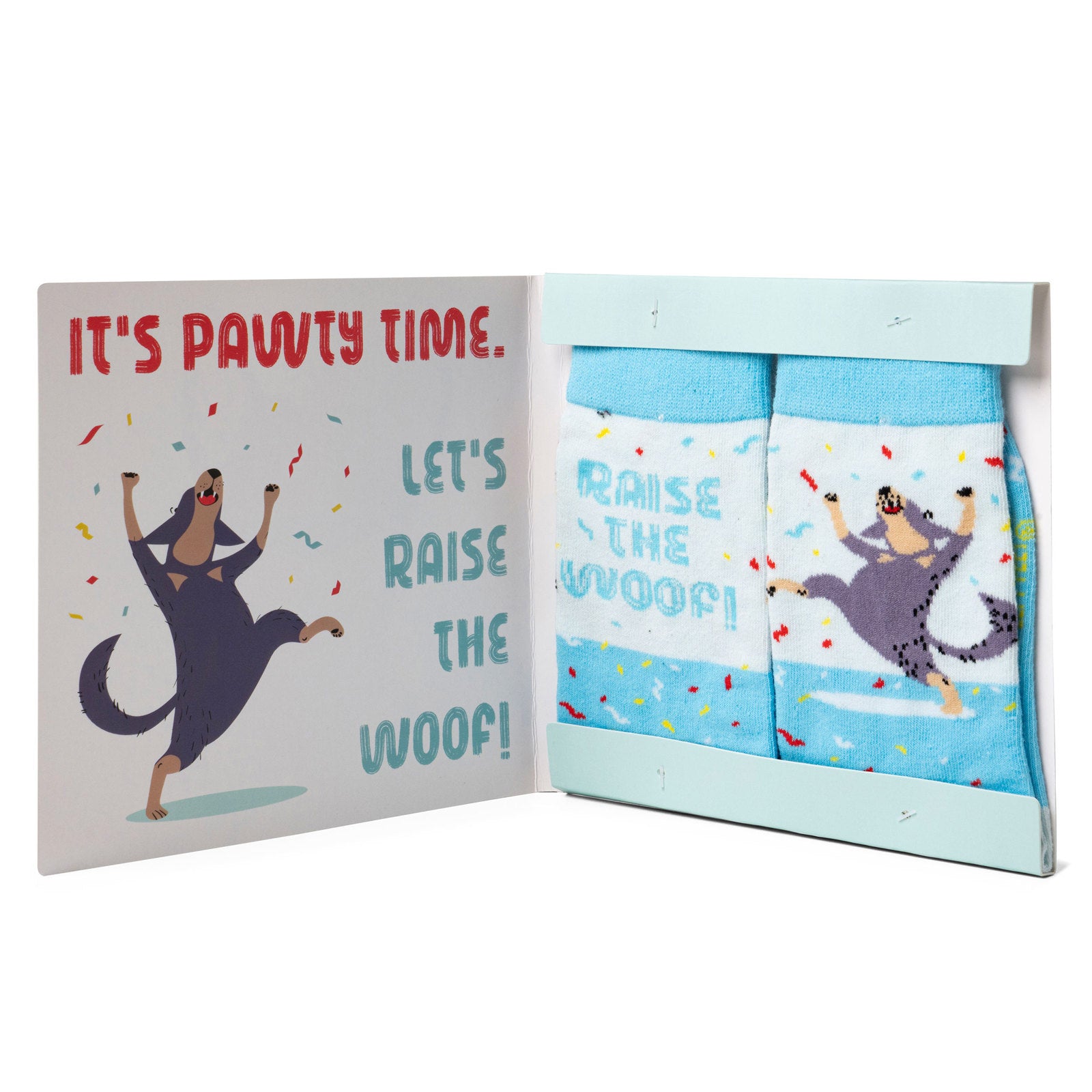 Two Left Feet Kid's IT'S YO BIRTHDAY Gift Card Sock Set -  Raise The Woof