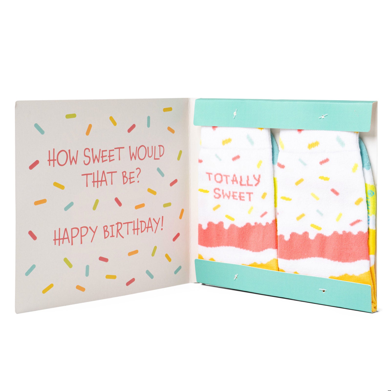 Two Left Feet Kid's IT'S YO BIRTHDAY Gift Card Sock Set -  Totally Sweet