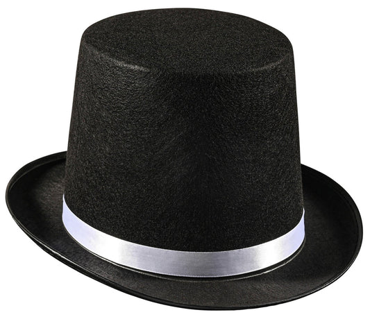 Tuxedo Top Hat - Adults Silver
