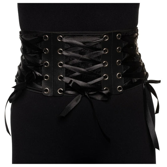 Black Suede Waist Cincher for Adults