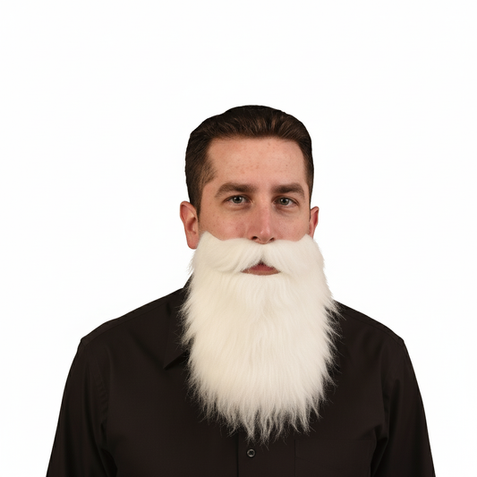 Mustache & Beard White