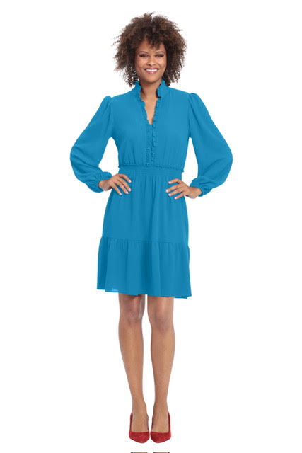 Dress Brilliant  Blue - London Times