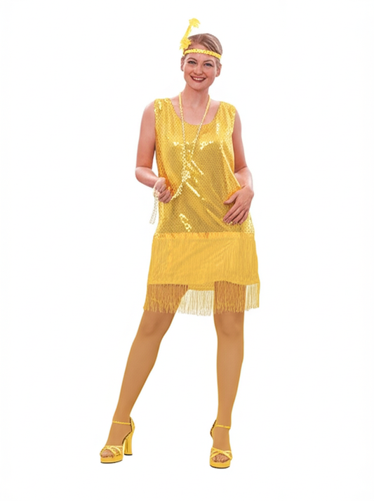 Sequin Flapper Gold
