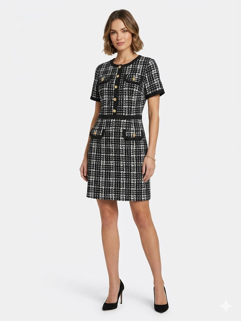Dress Black/White - Shelby & Palmer