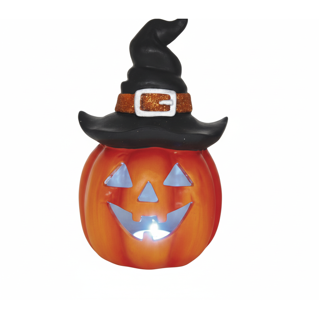 7.9" Resin LU Witch Hat Orange JOL