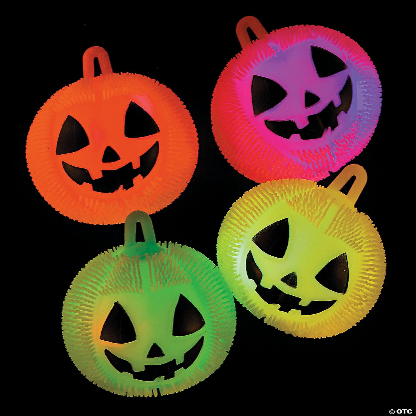 Vinyl Light-Up Jack-O'-Lantern Puffer Ball YoYos