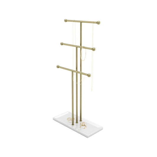 Trigen Jewelry Stand White/Brass