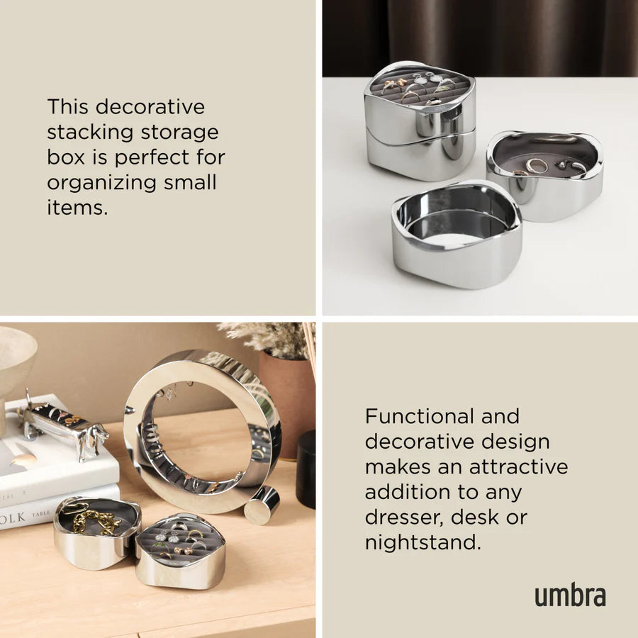Wavy Jewelry Organizer Chrome
