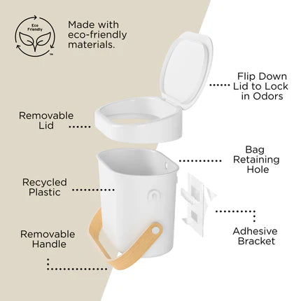 Bellwood Compost Bin White  /Natural