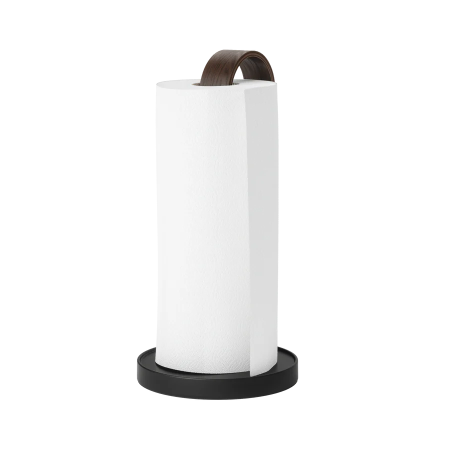Bellwood Paper Towel Holder Black / Walnut